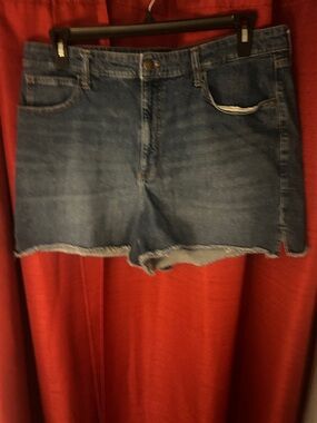Lee Light Blue Denim Shorts with Contrast Stitching